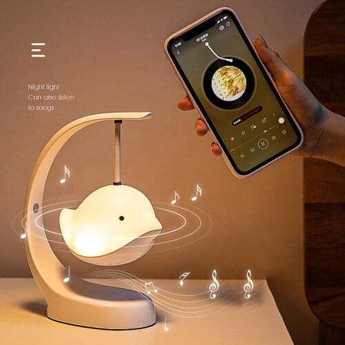 Smart Bluetooth-Compatible Music Led Night Light Colorful Speaker Touch Control Night Lamp For Bedroom Decor USB Rechargeable