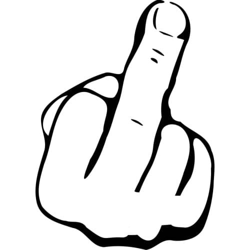 Middle Finger Vinyl Decal Sticker Car Truck Window Tuning Laptop Trunk KK Cover Scratches Waterproof PVC