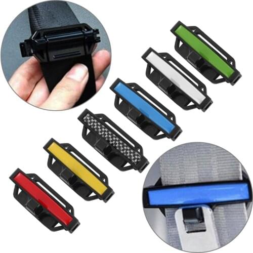 New 2pcs Car Seat Belt Clips Buckle Styling Safety Stopper Clips Adjusting Tension Adjuster for Auto