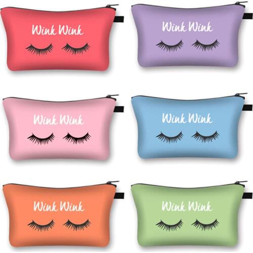 Woman Eyelash Shape Cosmetic Bag Girls Travel Bag Washing Toiletry Ladies Beaut Kit Make Up Case Organizer Storage Pouch