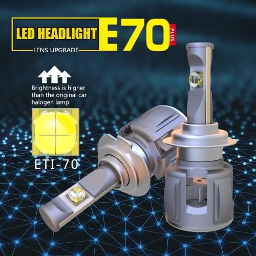 1Pair H4 H8 H11 LED 9005 HB3 9006 D1S D2S H7 LED Headlight Kit Lens Lamps Bulbs E70 Chips 6000k 12000LM 120W Super Bright