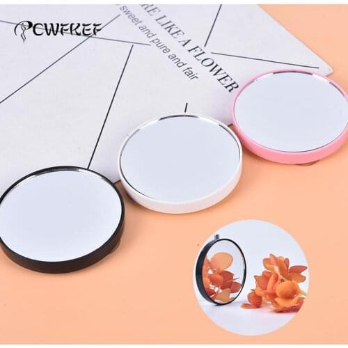 1pcs Portable Makeup 5X 10X Magnifying Cosmetic Round Mirror With Two Suction Cup 88x88x9mm