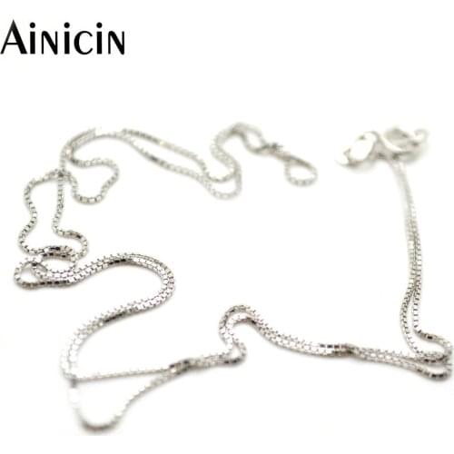 10pc 18 Inches Length 1mm Diameter Silver Chain Necklace