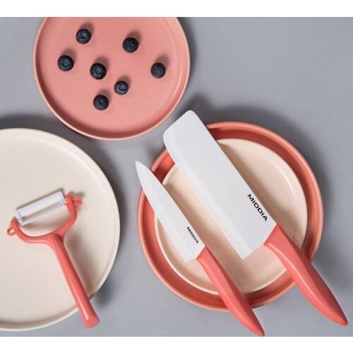 3pcs ceramic knife set kitchen knife cleaver Fruit Paring Meat Cutting Knife Set