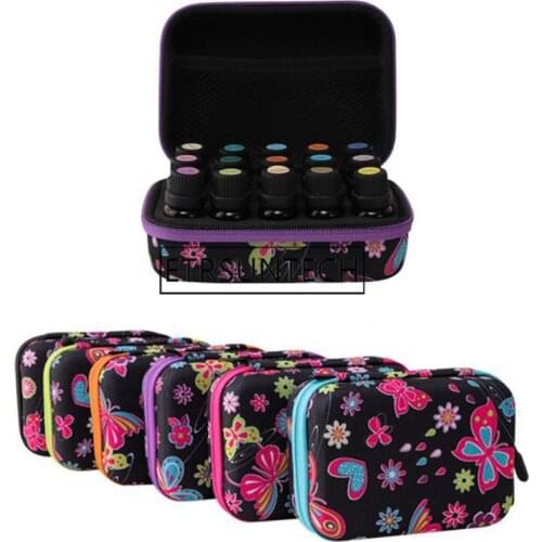 30pcs 15 Compartment Essential Oil Storage Bag EVA 10ml Essential Oil Bottle Collecting Box Portable Travel Container