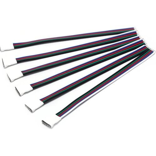 5pcs/lot RGBW LED Strip Connector 5pin 15mm One Connector and Double Connector Free Welding Connector