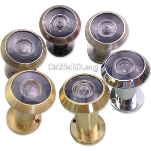 Brand New 2PCS Brass 200 Degree Wide Angle Peephole Door Viewers Home Security Door Scope Viewer Furniture Hardware