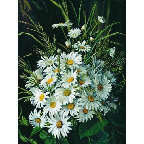 Diamond Painting New Daisy 5D DIY Diamond Embroidery Cross Stitch Flower Pictures Of Rhinestones Mosaic Handicraft