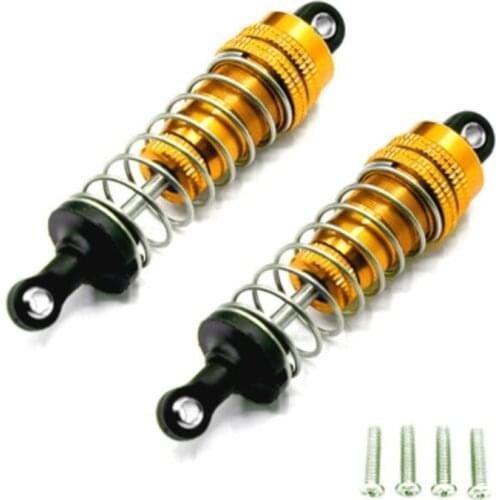 2 Pcs Aluminum Metal Front&Rear Shock Absorber For 1/14 WLtoy 144001 1316 80mm RC Car Crawler Short Course Truck Upgrade Part