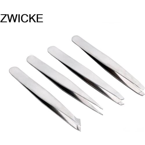 4Pcs Anti-static Stainless Steel Tweezers Maintenance Tools Industrial Precision Straight Tweezers Repair Tools For Eyebrow DIY