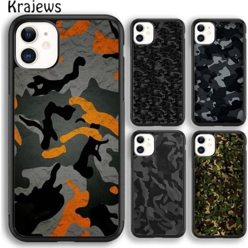 Krajews Camouflage Pattern army soft Phone Case Cover For iPhone 5s SE 2020 6s 7 8 plus X XS XR 11 12 mini pro max coque Shell