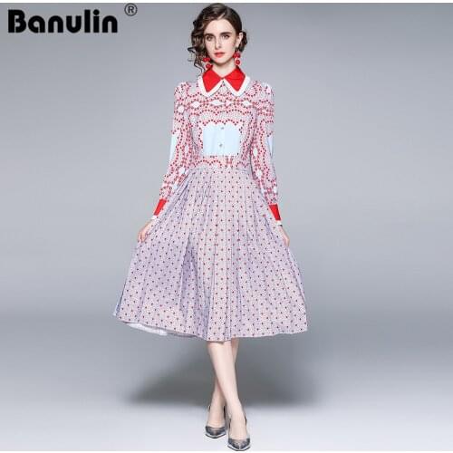 Banulin Summer Polka Dot Dresses