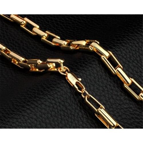 Free shipping hot sale gold necklace domineering mens necklace multi style selection punk style jewelry wholesale