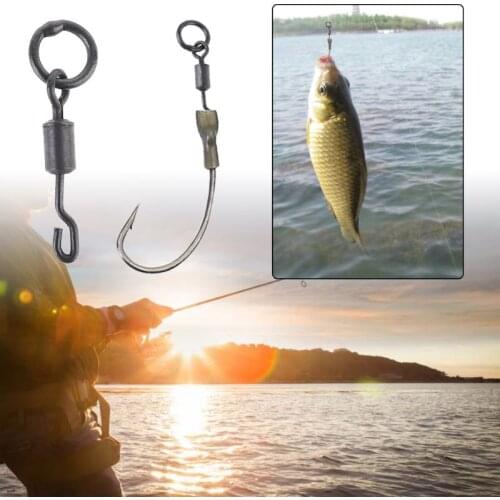 Quick Change Ring Swivels Hook Rig Micro Link Tackle Ring Carp Fishing Accessory