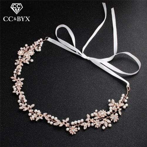 CC Wedding Jewelry Hairbands Headbands Vintage Pearl Engagement Hair Accessories For Bridal Handmade Head Ornament Gifts hx270
