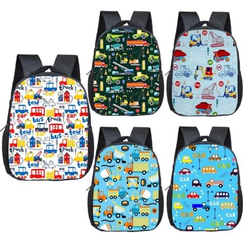 Cartoon Car Truck Bus Backpack Children School Bags Boys Girls Kindergarten Bag Kawaii Kids School Backpack Toddler Bag Gift