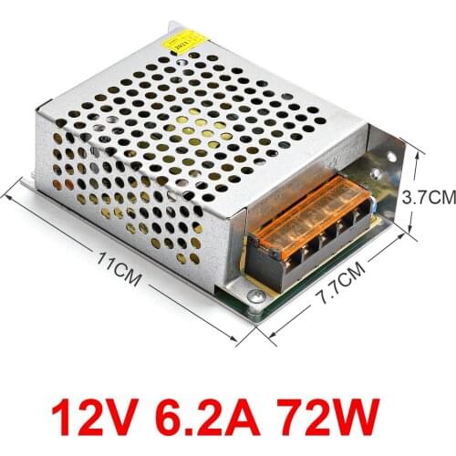Switching power supply lamp transformer 12v 6.2A 72W LED strip closed circuit TV adapter