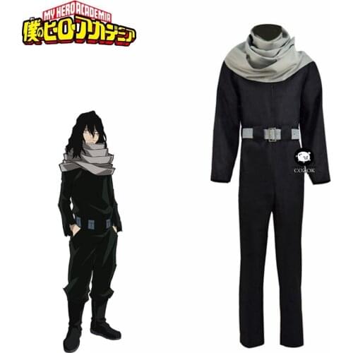 Comic Anime My Hero Academia Cosplay Costumes Aizawa Shouta Cosplay Costume Eraser Head Cosplay Clothes Men Cartoon Black Outfit