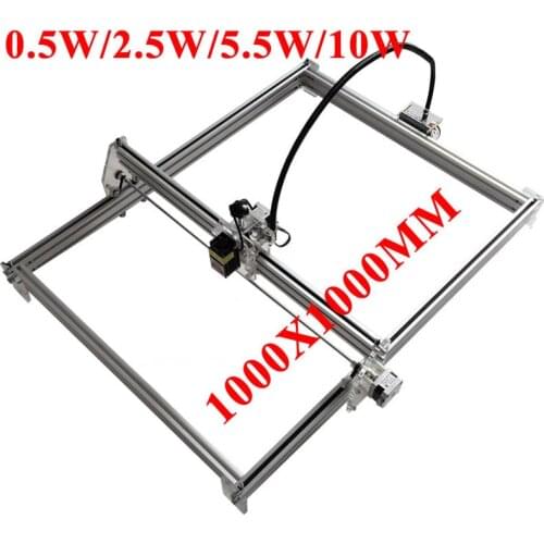 CNC 15W Laser Machine Big Area 100x100CM PMW TTL Control 5500MW Laser Carving Engraving Milling Marking Machine 10W Cutter