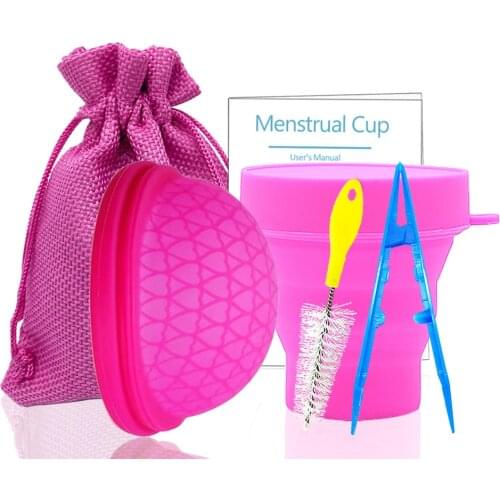Reusable Menstrual Cup Copa Menstrual Disc Flat-fit Design Silicone Menstrual Discs Extra-Thin Sterilizing Tampons Alternative