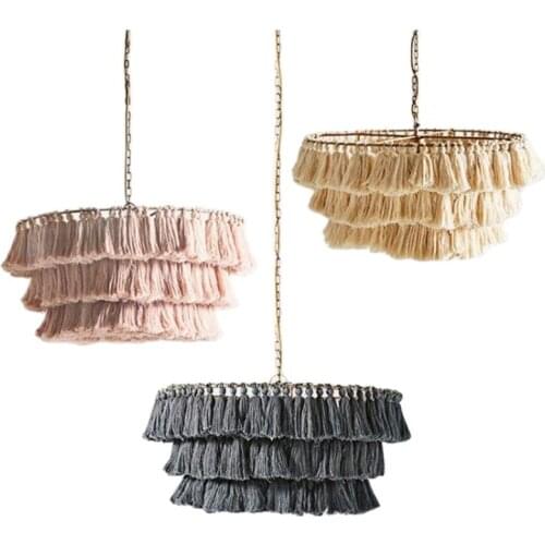 Post-modern Fashion Tassel Drop Lamp Foyer Bar Dining Room 30/50/60cm Creative Vintage Suspension 2095
