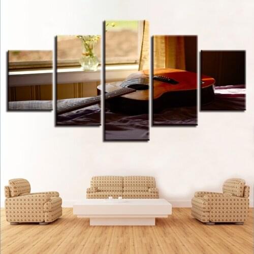 Modular Canvas HD Prints Posters Home Decor Wall Art Pictures 5 Pieces guitar Paintings No Frame