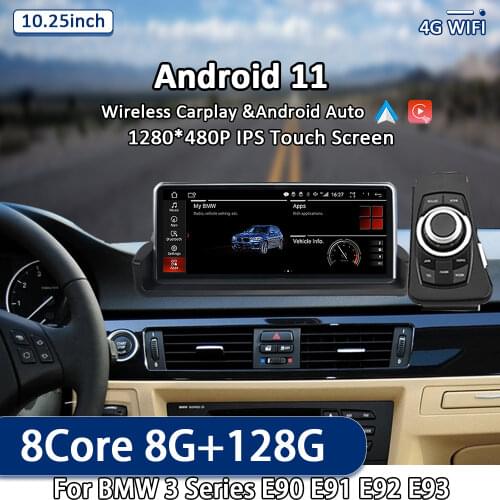 10.25" Android 10 6G+128G carplay For BMW E90 E91 E92 E93 2005-2012 Multimedia Stereo Head Unit GPS Navigation audio