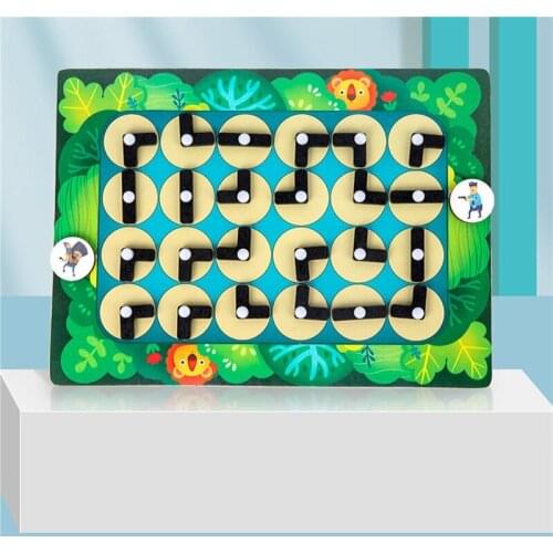 Maze strategy board game for kids, path family party table, early learning, logical learning