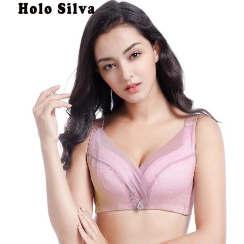 New Ultra-thin Large Bra Sexy lace transparent underwear 52DE Big Size Bras Comfortable Accessory Milk Collection Spongeless Bra
