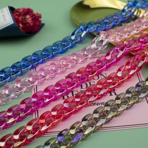 New round shape Transparen resin bag strap clear design elegant lady shoulder bag belt hot sell easy matching bag belts hot sell