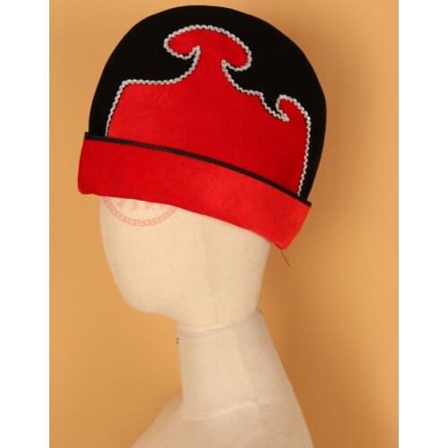 Beijing opera mens felt hat drama supplies yamen servant sedan chair hat sedan chair man Hat old man housekeeper