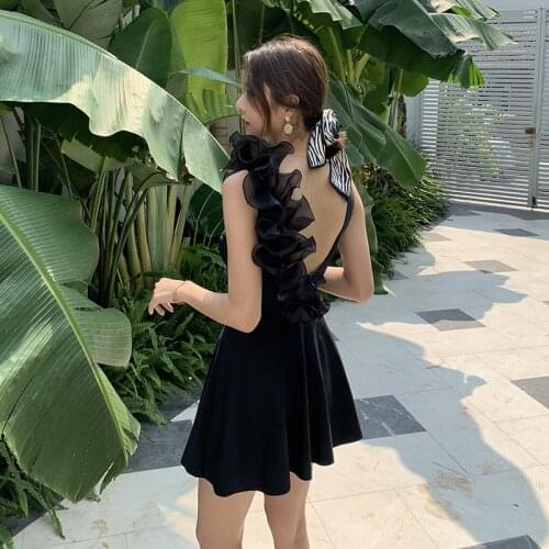 Swim Wear Women Swimwear Trendy Retro Sexy Bikini One Piece Swimsuit 2021 Beach Lovely Swimming Suit For Ladies 2021 Backless