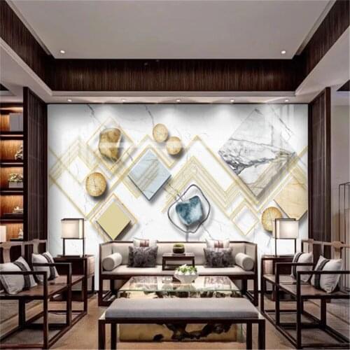 Custom Mural Wallpaper Palm Leaf Landscape Ink Painting Background Wall Painting