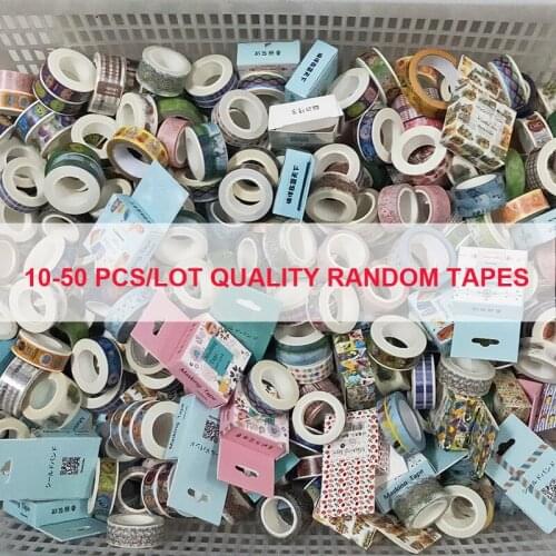 SKYSONIC 10-50PCS/LOT Random Washi Tape Set Stationery Masking Tape Adhesive Decorative Jounal Stationery Supplies