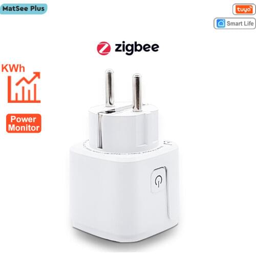 Tuya Smart ZigBee 3.0 Power Socket EU 16A Timing Function Smart Life APP Remote Control Works With Alexa Google Home Hub Needed