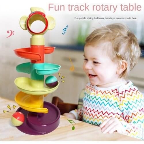 Assemble The Color Track Parent-Child Interactive Rolling Ball Fun Fun Early Education Puzzle Fun Skating Tower Toy