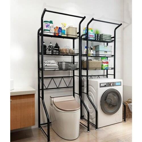 Over The Rack Stainless Steel Toilet Cabinet Shelving Kitchen Washing Machine Rack Toilet Paper Holder Home Organizer Holder