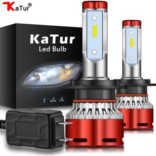 Katur 12000Lm H7 LED Auto Lamp H1 H3 H4 H8 H11 HB3 HB4 9005 9006 9012 HIR2 Headlight LED Bulb Light Bulbs Fog Lights Turbo Led