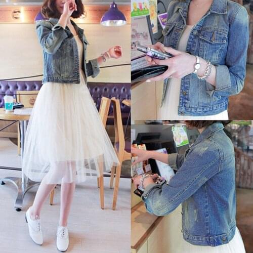 Женские джинсовые куртки Swokii China At AliExpress