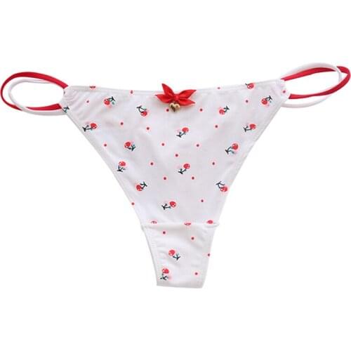2021 Sexy Woman T Pants Thong Design Strawberry Cherry Cute Briefs Ladies Panties Sexy New Seamless Low-rise Girls Panties