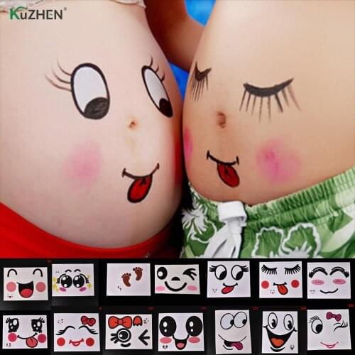 For Pregnant Women Temporary Tattoo Therapy Maternity Photo Props Pregnancy Photographs Belly Painting Photo Stickers
