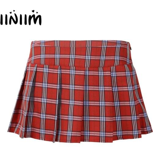 Womens Ladies Japanese School Girls Skirt Sexy Micro Mini Preppy Plaid Skirts Scottish Grid Miniskirt Fancy Parties Clubwear
