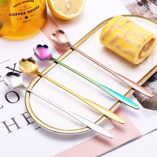 YUJIE Creative Stainless Steel Spoon Dessert Coffee Cake Tea Spoon Gift Specialty Symphony Tableware Kitchen Gadget