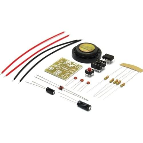 1PCS NE555 Buzzer DIY Electronic KIT Tone Generator Oscillator Buzz Suite Trousse LED Blink NE555P 8 OHMs 0.25W Speaker Circuit