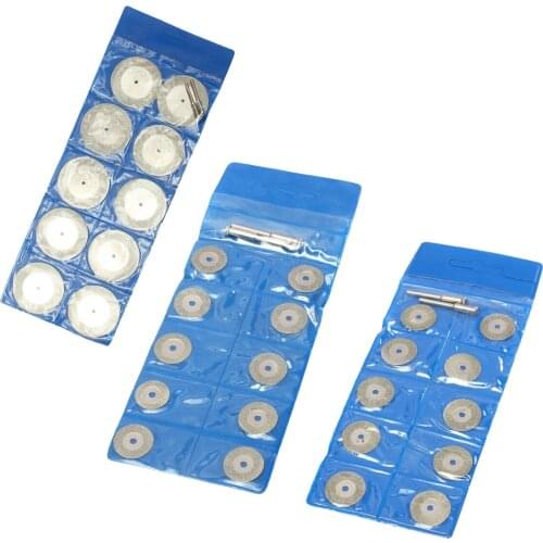 10 x Diamond Cutting Wheel Discs Blades + 2 Arbor Shaft for Rotary Tools