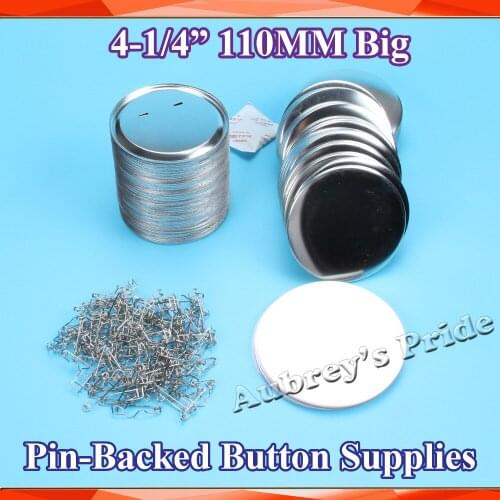 4-1/4":110mm 0 Sets Professional All Steel Badge Button Maker Pin Back Metal Pinback Button Supply Materials