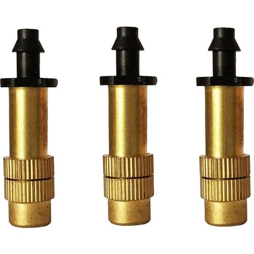 50Pcs Adjustable Water Atomization Spray Nozzle Garden Greenhouse Agricultural Irrigation System Fog Sprayer Copper Sprinkler