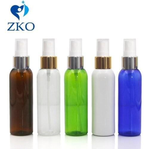 60ml Plastic Golden/Silver Aluminum Plating Lid Cosmetic Spray Bottle Portable Perfume Bottle Empty Travel Liquid Container