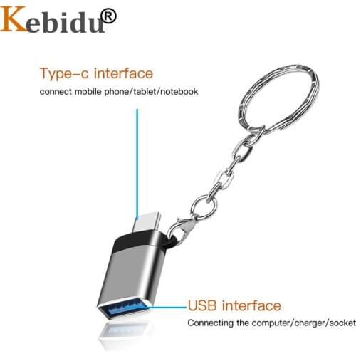 Kebidu USB Type-C OTG Adapter Type C to USB 3.0 Converter Charge Data Sync Cable for Huawei Mate 20 X Pro P20 P30 Samsung