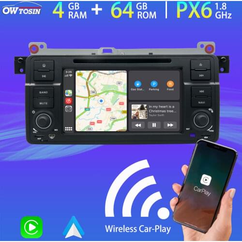 Android 10.0 PX6 4G+64G Car DVD Multimedia Player For BMW 3 Series E46 M3 318 320 MG ZT Rover 75 GPS Navi Radio Wireless Carplay